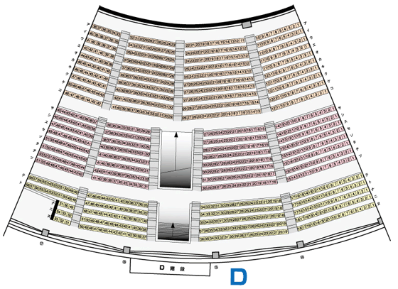 帯広の森野球場座席表D階段