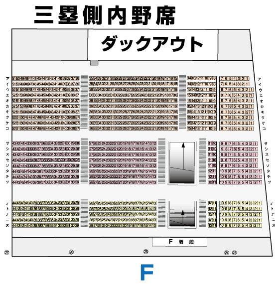 帯広の森野球場座席表F階段