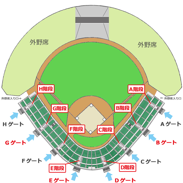 帯広の森野球場　全面図