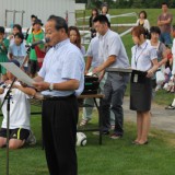 十勝少年サッカー連盟上野会長より表彰