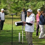 ④開会式　競技説明　帯広市パークゴルフ協会指導普及部長　松元様