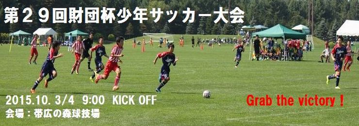 第２９回財団杯少年サッカー大会 組合せ 財団杯 一般財団法人帯広市文化スポーツ振興財団